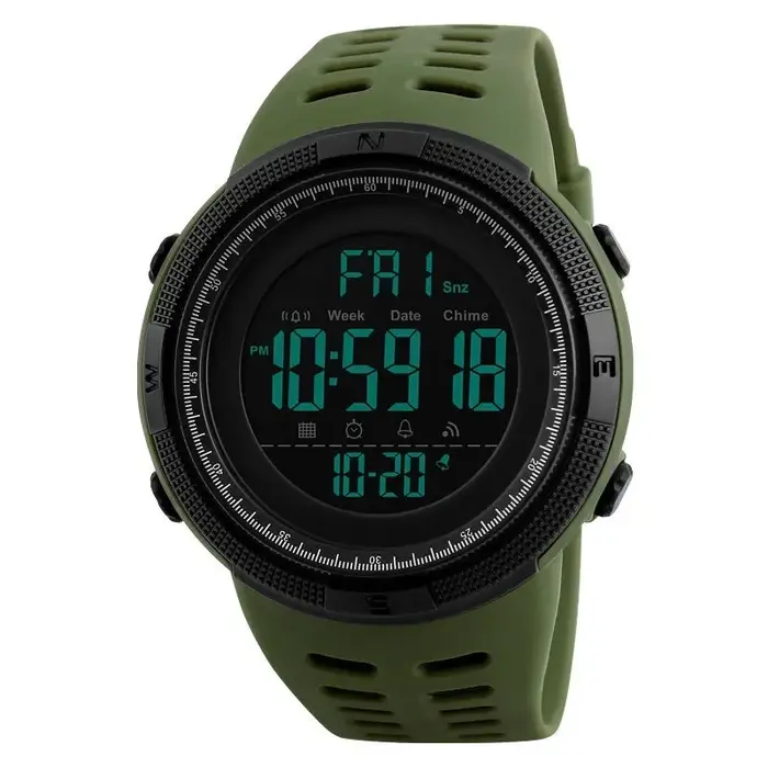 Montre de sport numérique pour hommes, multifonction, Style militaire, résistante à la sueur, lumine