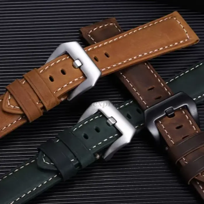 Bracelet de montre en cuir véritable pour Panerai