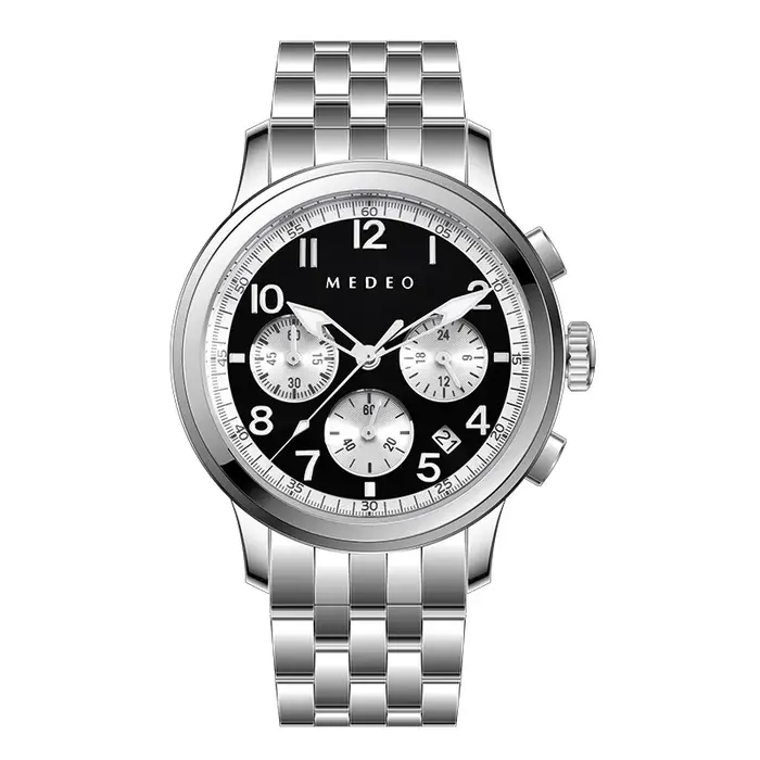 Montre à quartz chronographe série avec mouvement Sei-ko VD53B du Japon
