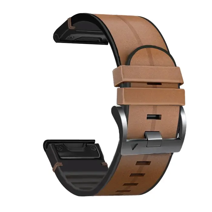 Bracelet en silicone en cuir véritable pour Garmin, montre intelligente de sport, facile à installer
