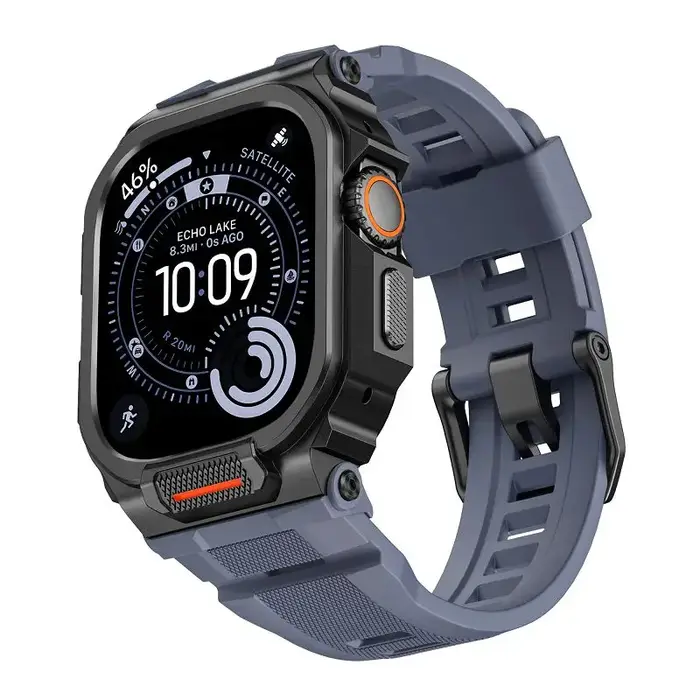 Bracelet d'intégration robuste avec étui pour Apple Watch 46mm 49mm