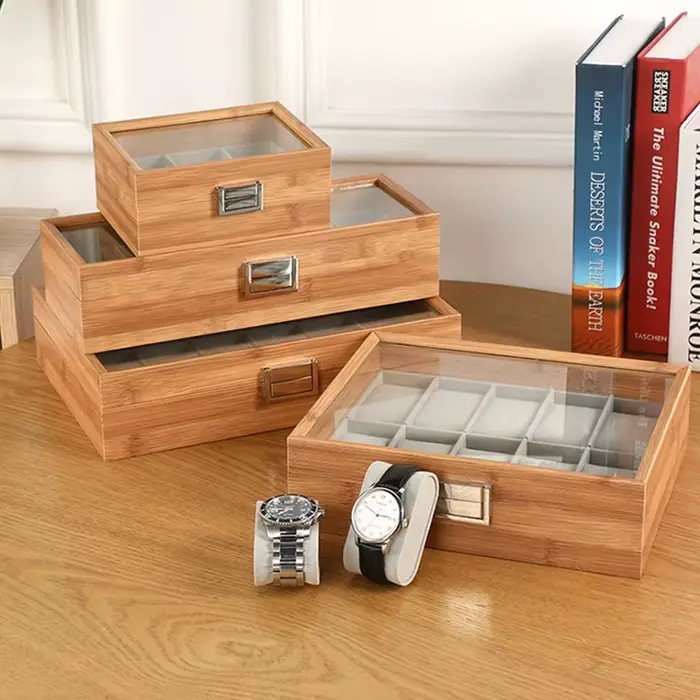 Boîte de rangement de montre en bois