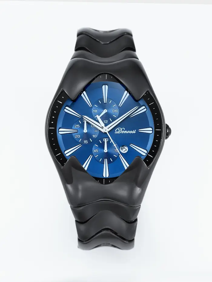 Nouvelle Arrivée 2026 Montre Homme Denvosi Luxe Chronographe Sport Bracelet Acier Ondulé Unique Montre-Bracelet à Quartz pour Hommes