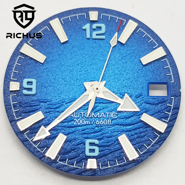 RICHUS – cadran de montre bleu 28.5mm