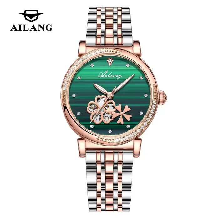 Nouvelle Montre Femme Rotative à Fleurs