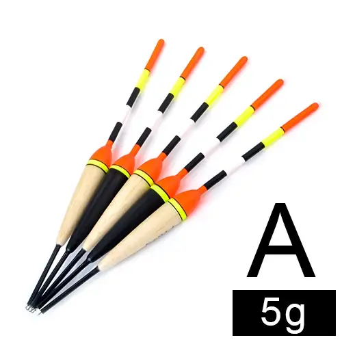 FTK Barguzinsky sapin clair sur le noir 5 pièces/lot flotteur de pêche longueur 19-23cm poids