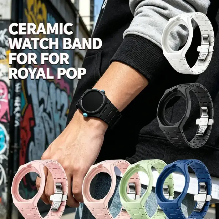 Bracelet de montre en céramique pour S-watch x AP Royal POP