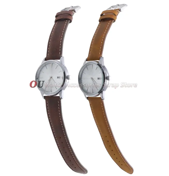 Bracelet de montre en cuir vintage 14mm 16mm 18mm 20mm 22mm 24mm pour Seiko