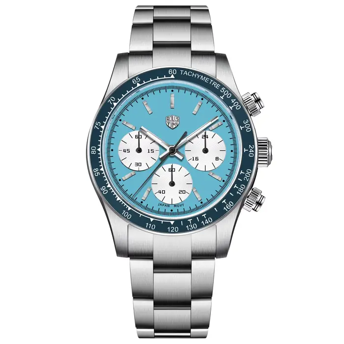 Montre à quartz haut de gamme Rossitimi pour homme, sophistiquée, en acier inoxydable, avec saphir,