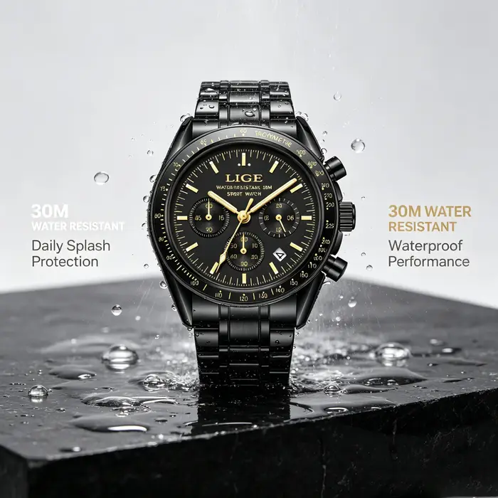 Montres LIGE pour Hommes 2026 NOUVEAU Montre-bracelet à quartz de luxe décontractée pour affaires, avec date et chronographe, montres de sport pour hommes, Reloj Hommes