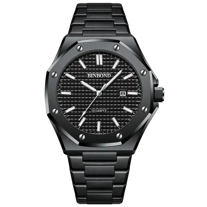 Montres-bracelets de luxe en quartz BINBOND pour hommes, lumineuses et étanches, Relogios Masculino Reloj Festina Hombre Original+Boîte