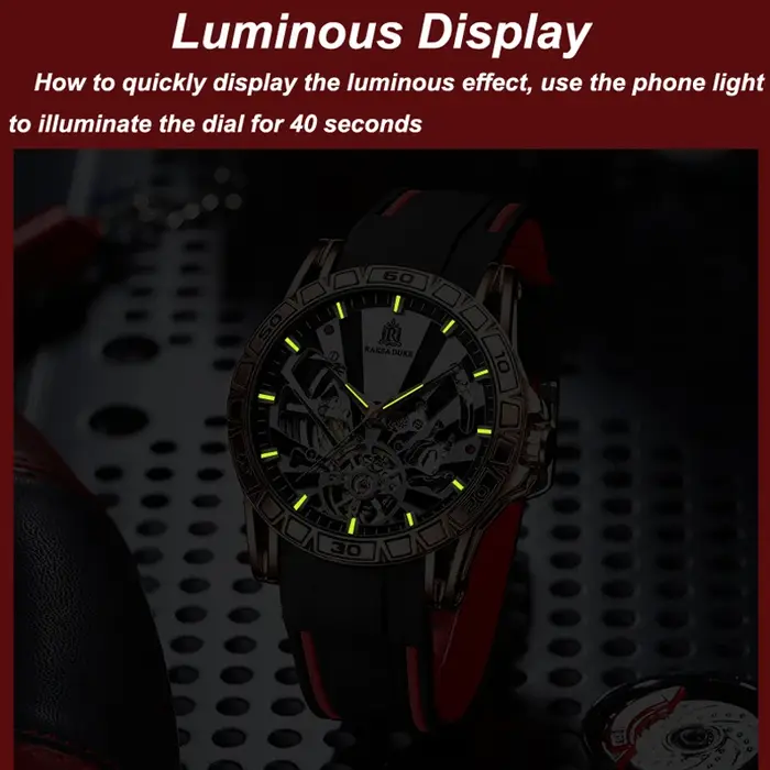 Tourbillon mécanique montre pour hommes de luxe Design de mode décontracté automatique sport étanche homme montre-bracelet Relogio Feminino