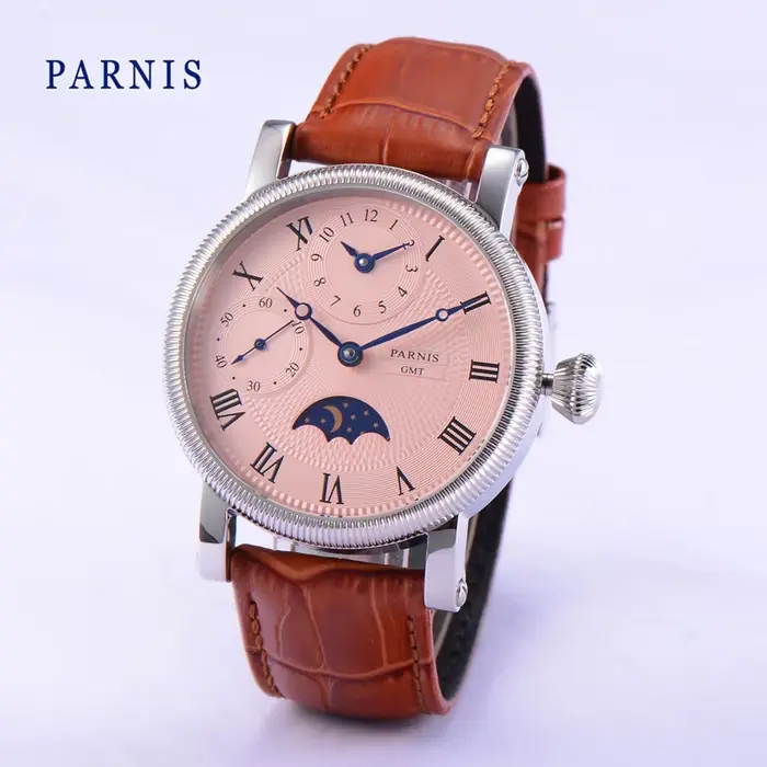 Montre-bracelet mécanique à remontage manuel pour homme