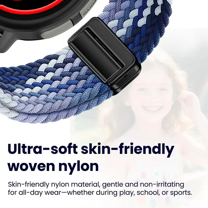 Bracelet en nylon tressé pour Garmin Bounce 2, bracelet réglable et respirant pour montre intelligente Garmin Bounce pour enfants, bracelet Correa