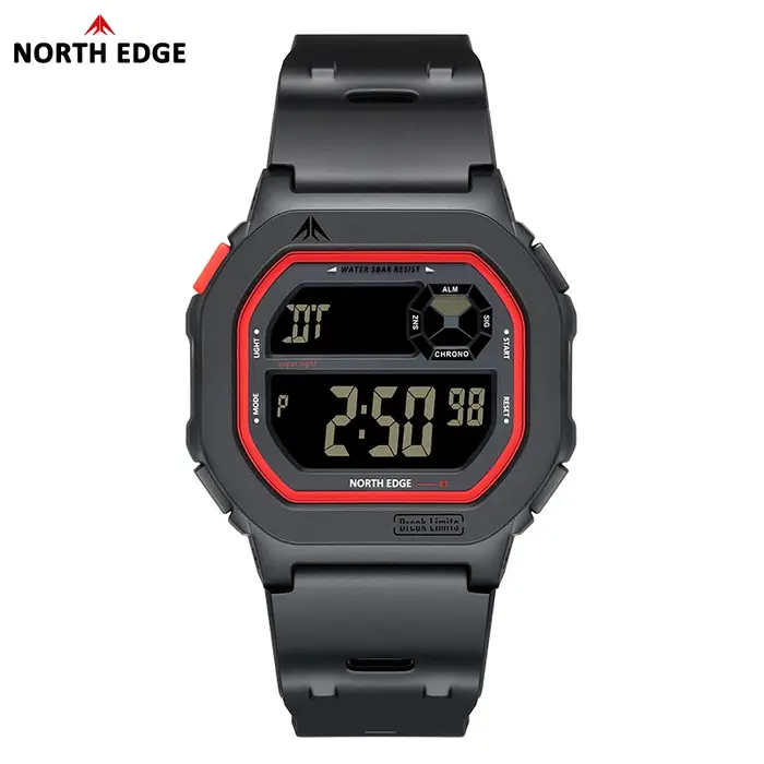 Montre numérique à écran carré NORTH EDGE X1 2026 pour hommes et femmes