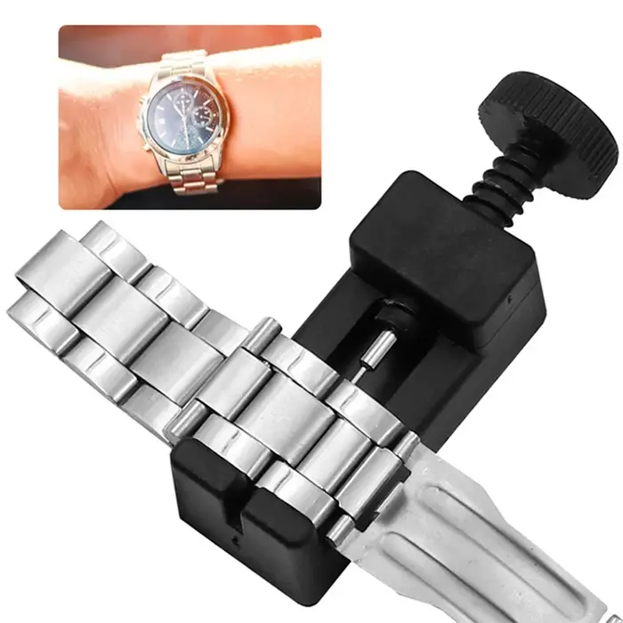 Kit d'outils de réparation de dissolvant de goupille de lien de Bracelet de montre réglable en métal outil de retrait