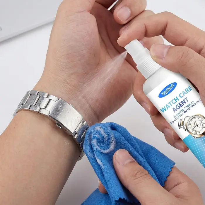 Spray de polissage pour l'entretien des montres - Prévient la décoloration et restaure la brillance des surfaces