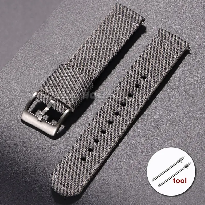 Bracelet de montre en nylon tissé rayé 20mm 22mm à libération rapide