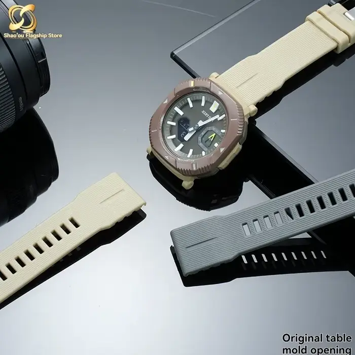 Bracelet de montre en résine et caoutchouc pour hommes