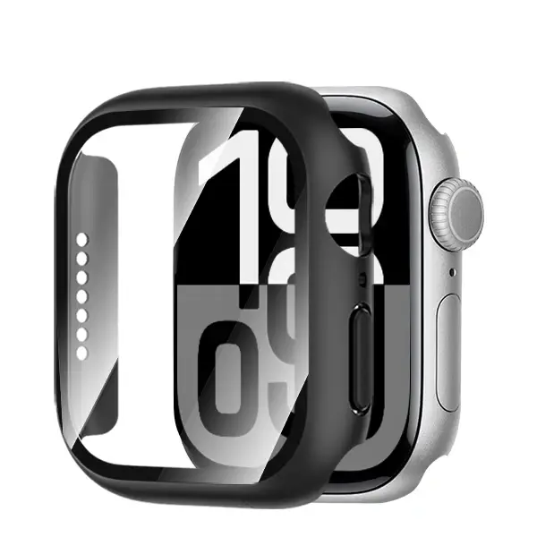 Film en verre trempé + couvercle pour boîtier de montre Apple 46mm 42mm 38 40mm 41mm 44mm 45mm prote