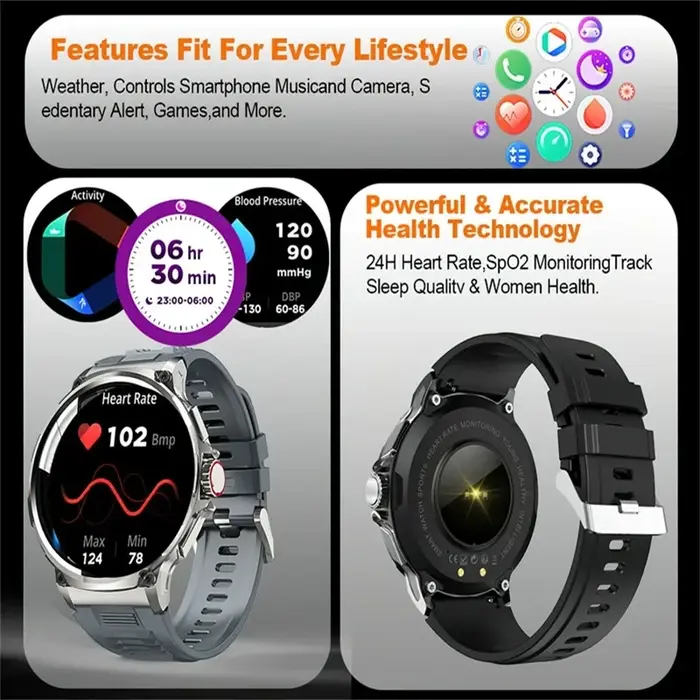 2025 nouveau militaire GPS V69 montre intelligente hommes 1.85 pouces 710 mAh fréquence cardiaque GPS sport IP68 étanche Bluetooth parler Smartwatch homme