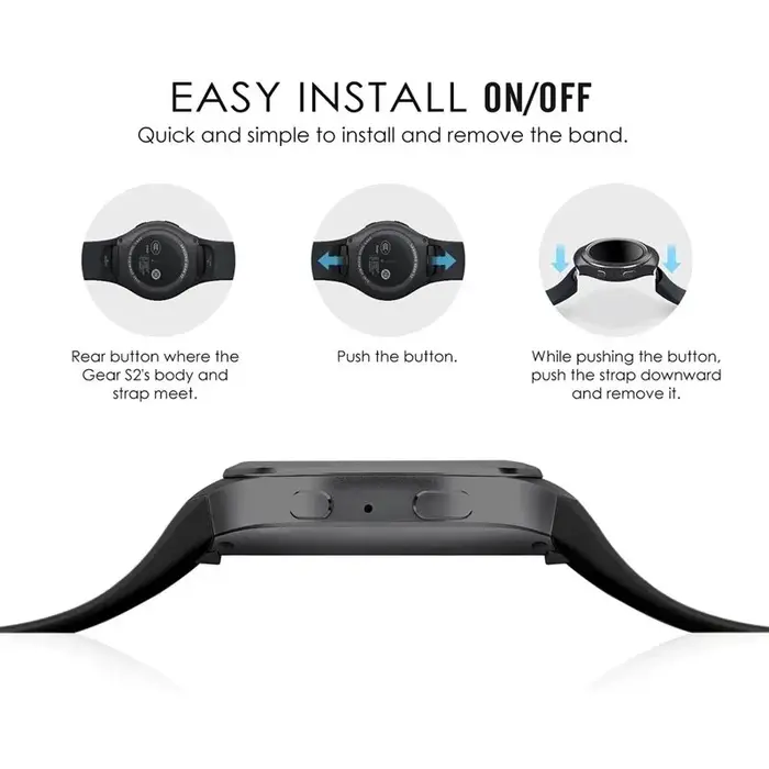 Bracelet de sport en silicone pour Samsung Galaxy Gear