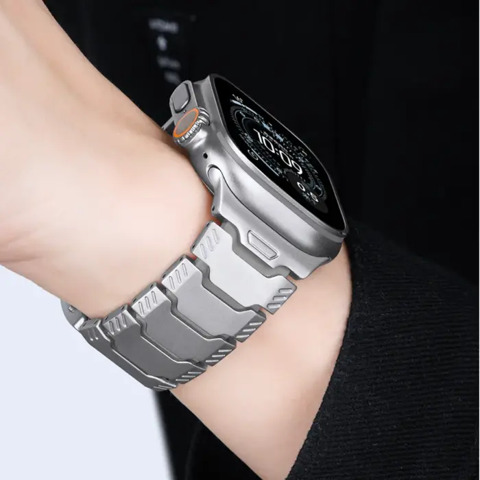 Bracelet en titane de luxe pour Apple Watch Ultra 3/2/1 11 10 9 8 7 6 SE 5