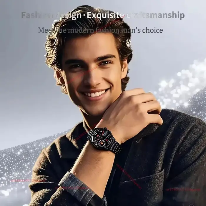 Montre connectée pour hommes, plus de 100 modes sportifs, écran tactile HD, contrôle des photos, cadran personnalisable, étanche 5ATM, compatible iOS et Android, Ht22