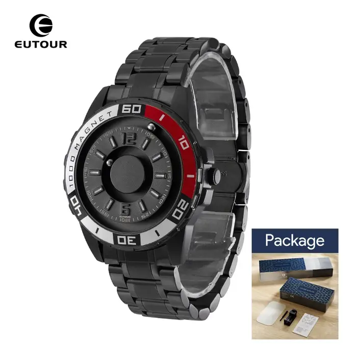 Montre à quartz magnétique de luxe pour homme EUTOUR, design original, sport, mode, simple, affaires