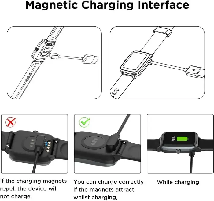 Câble de chargeur USB pour montre intelligente Mibro GS Pro Active Mibro A2 A3 T1 T2 C2 C3 C4 Mibro Lite 2 3 Pro