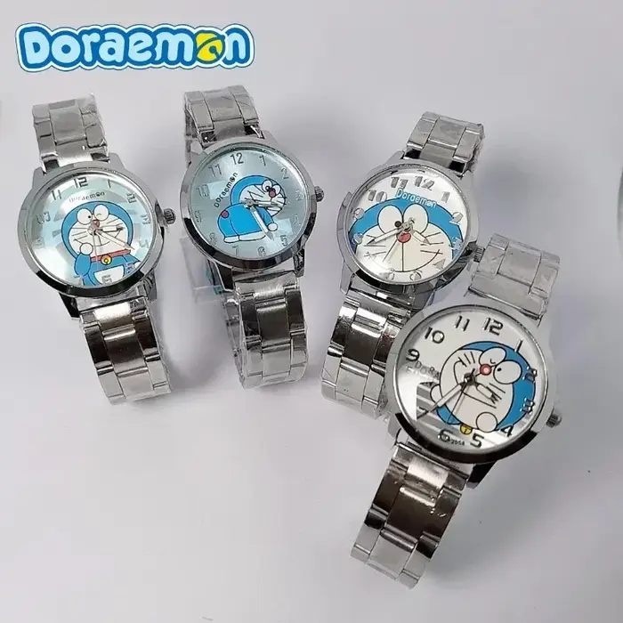 Montre Anime Doraemon Or et Argent pour Enfants