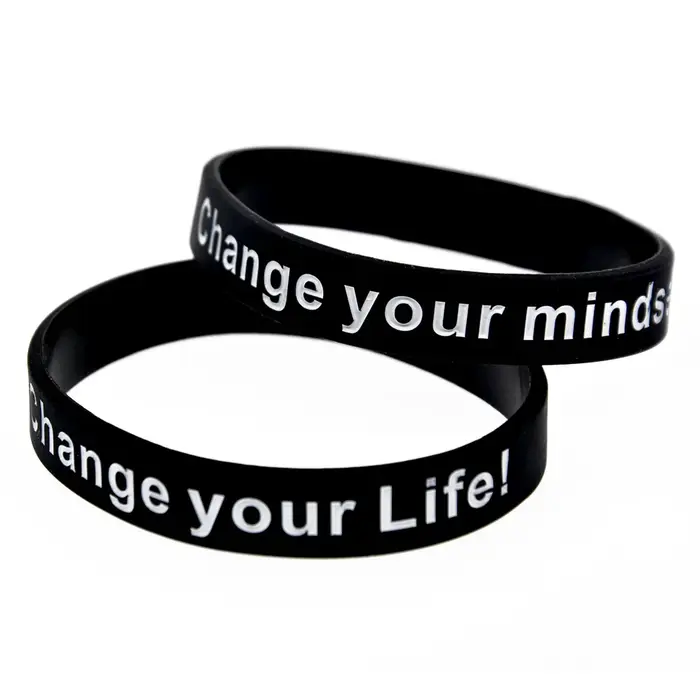 1 Bracelet en silicone inspirant 'Change Your Mind Set
