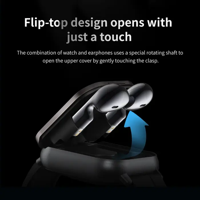 Montre connectée Bluetooth 2 en 1 avec écouteurs TWS