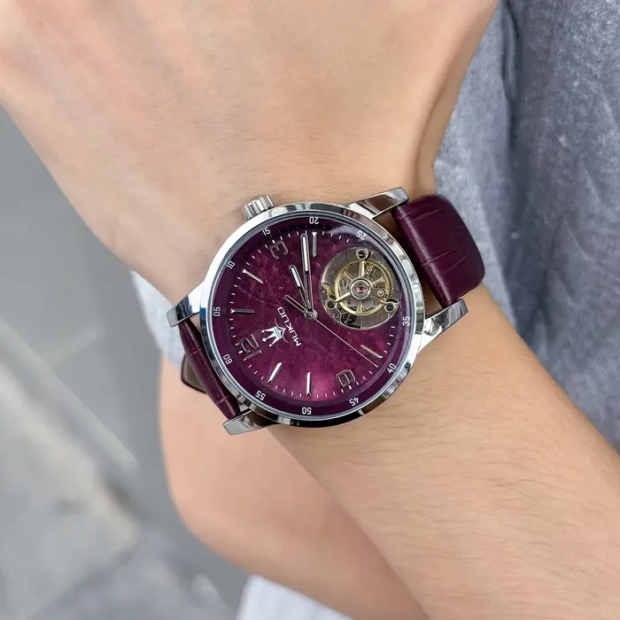 Montre-bracelet mécanique à tourbillon automatique pour homme MUKUO, polyvalente pour affaires et sports, étanche, idéale pour l'usage quotidien.