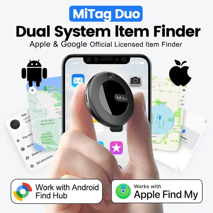 Traceur GPS Bluetooth double système MiLi MiTag