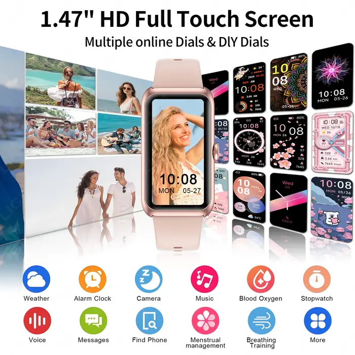 LIGE nouvelle mode montre intelligente dames rappel d'appel sang oxygène bricolage cadran personnalisé Bracelet de sport étanche hommes Smartwatch femmes