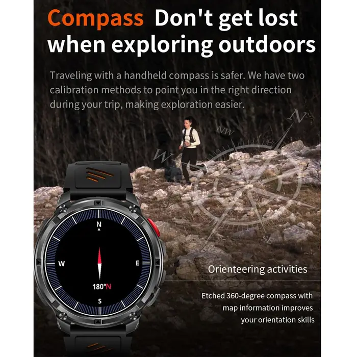2026 nouveau T-Rex3 Pro 1100mAh batterie montre intelligente GPS chemin 5ATM étanche sport course tracker extérieur boussole militaire Smartwatch
