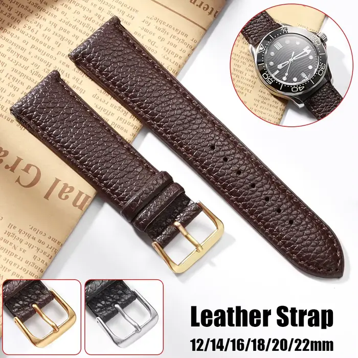 Bracelet de montre en cuir PU 12mm 14mm 16mm 18mm 20mm 22mm