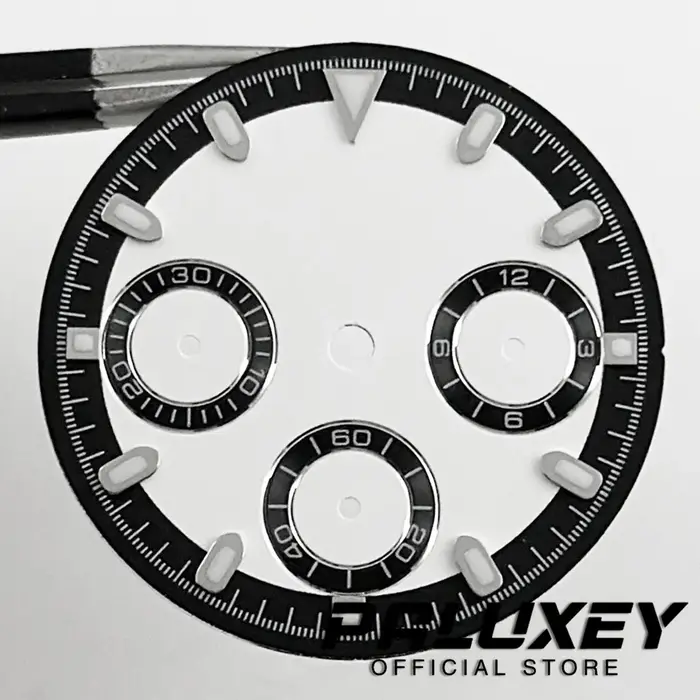 Cadran de montre VK63 Daytona 29.5mm, cadran lumineux pour mouvement à quartz VK64 VK63, accessoires