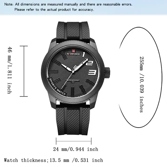 NAVIFORCE Top marque de luxe hommes montre-bracelet étanche homme montre Orange caoutchouc Sport militaire affaires Quartz mâle horloge cadeau 9202