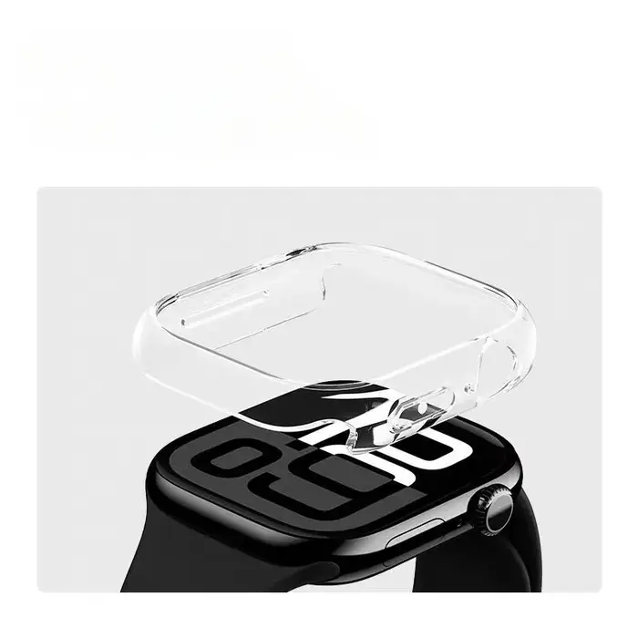 Étui transparent résistant aux chocs avec découpes pour Apple Watch Series 11