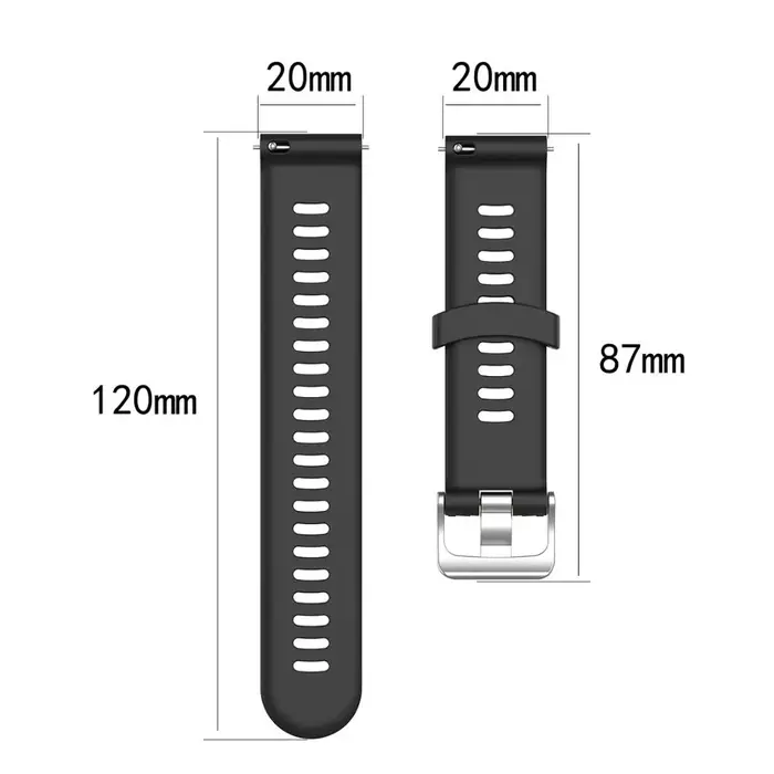 Ifata – Bracelet de Sport en Silicone, 20mm, pour Garmin Forerunner 245 645 245M Vivoactive 3 Smart Watch, accessoires