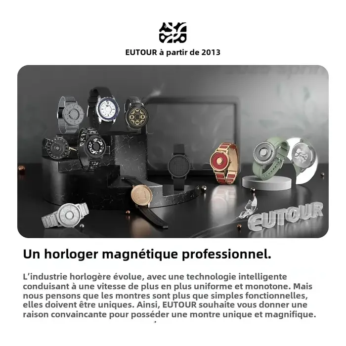 EUTOUR - Montre unisexe à billes magnétiques