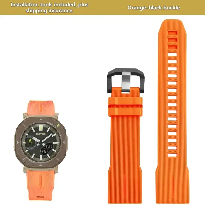 Bracelet de montre en résine et caoutchouc pour hommes