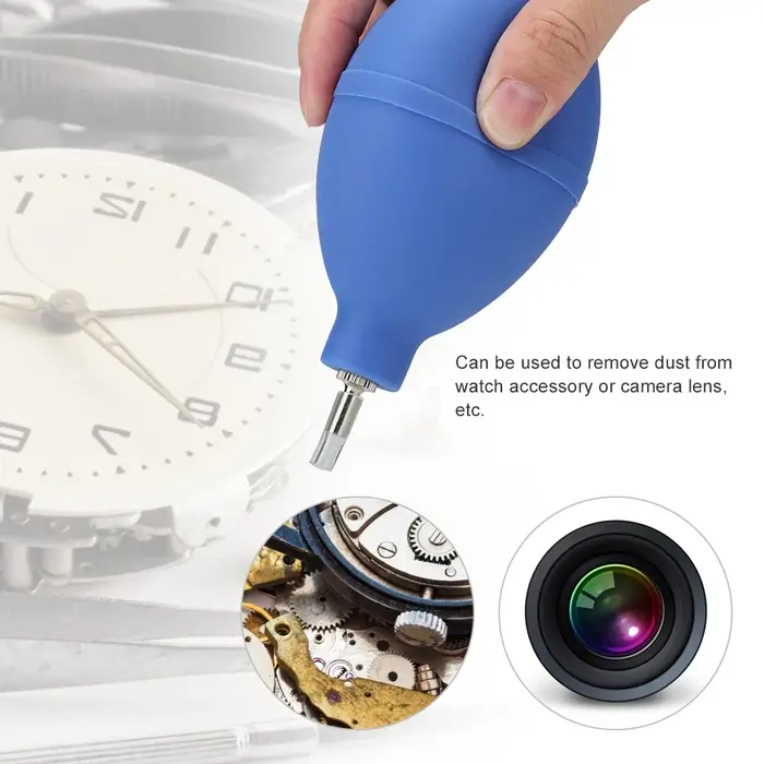 Outil de nettoyage souffleur en caoutchouc souple pour pièces de montre