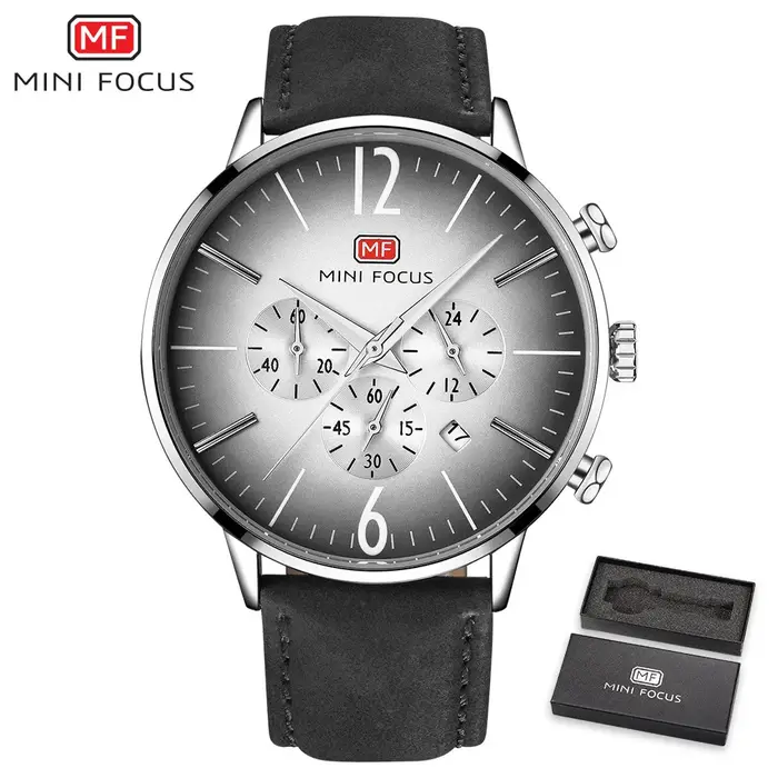 MINI FOCUS mode étanche hommes montres haut de gamme de luxe chronographe Quartz hommes montre brace