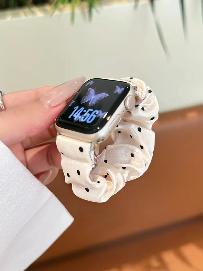 Costume élégant avec bracelet chouchou en fil pour Apple Watch