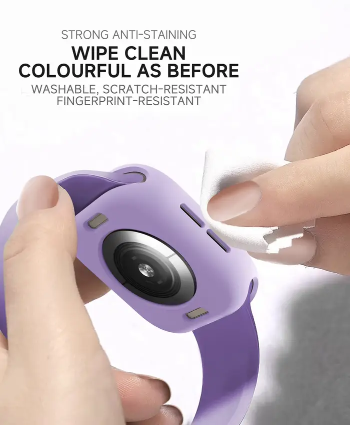 Coque en silicone souple pour bracelet Apple Watch 46mm 45 44mm 42mm 41 40mm
