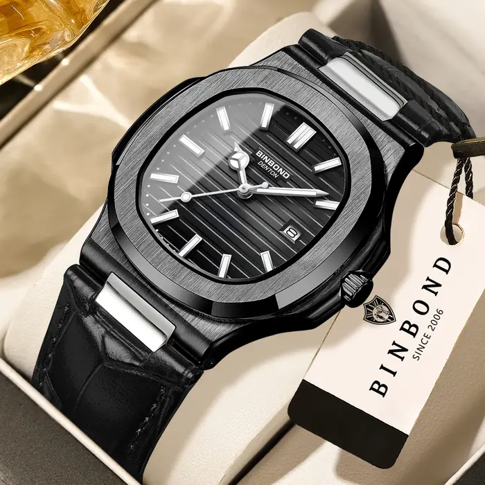 BINBOND – montre-bracelet à Quartz pour hommes
