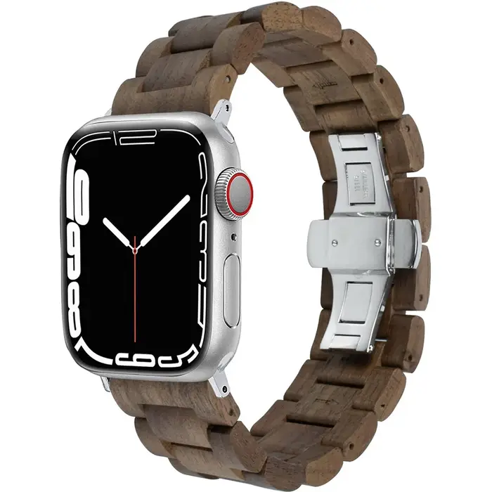 Bracelet en bois papillon pour Apple Watch Series